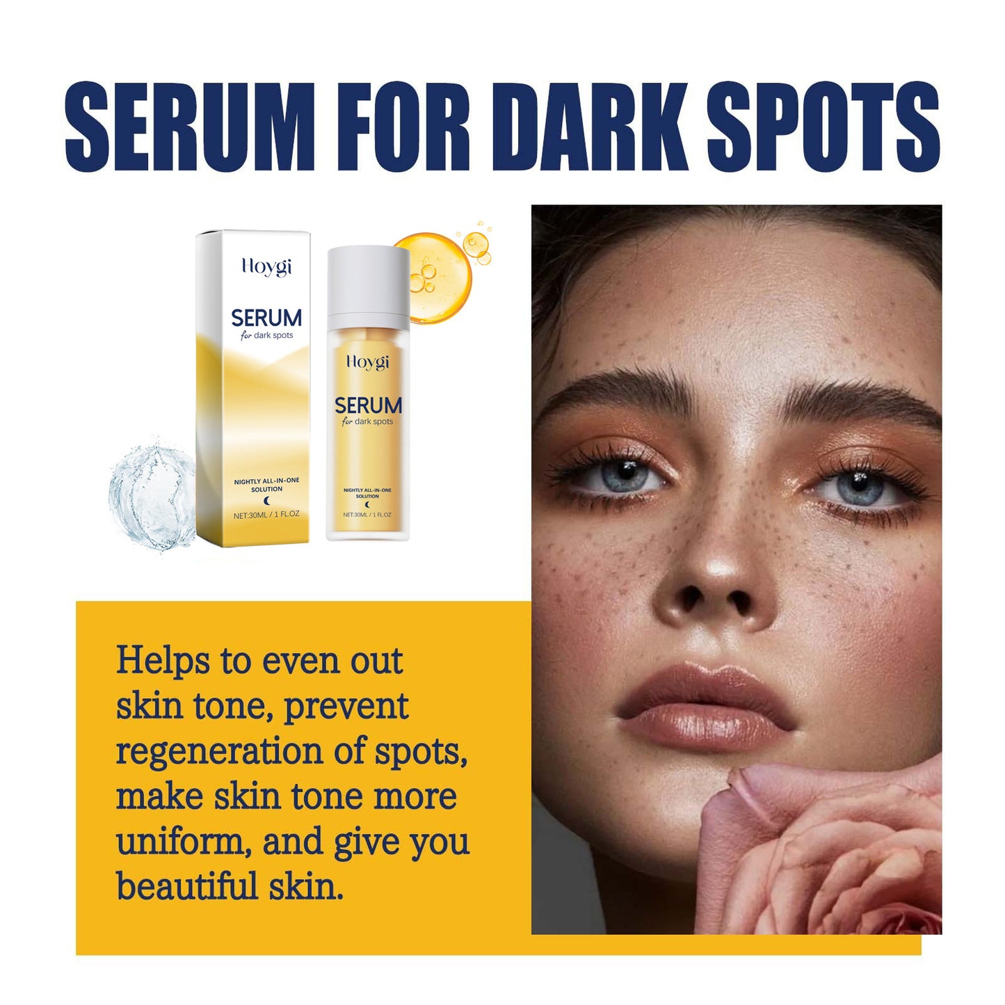 TikTok Hot-Selling HOYGI Face Serum for Dark Spots – Gentle Brightening & Hydrating Facial Essence