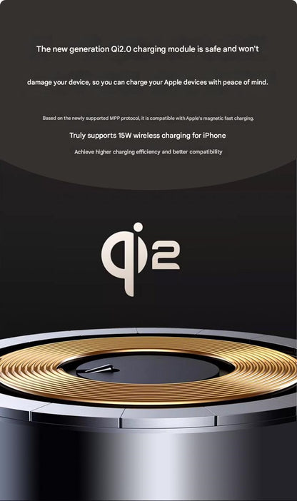 3-in-1 Magnetic Wireless Charger with Electric Pop-Up | Qi2 Certified