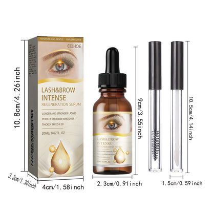 EELHOE Eyelash Growth Serum – Lengthening, Curling, Moisturizing Lash & Brow Enhancer (20ml + 2 Brushes)