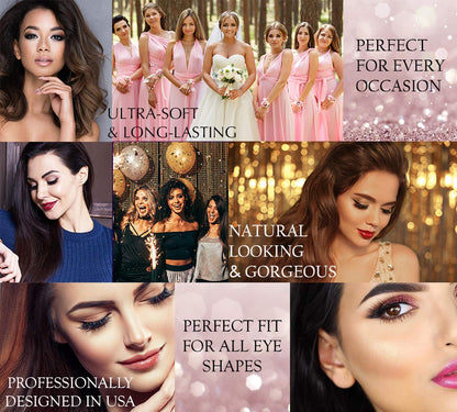 EELHOE Self-Adhesive Eyeliner & Eyelash Stickers – 5 Glitter Colors, No Glue, Reusable Eye Makeup Strips