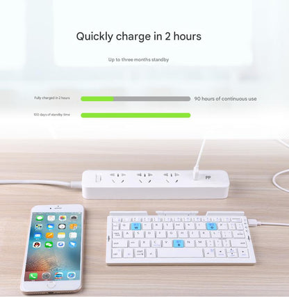 TikTok Hot Sale | BOW Foldable Bluetooth Keyboard – Portable Universal Keyboard for iPad, Android, Xiaomi & Smartphones
