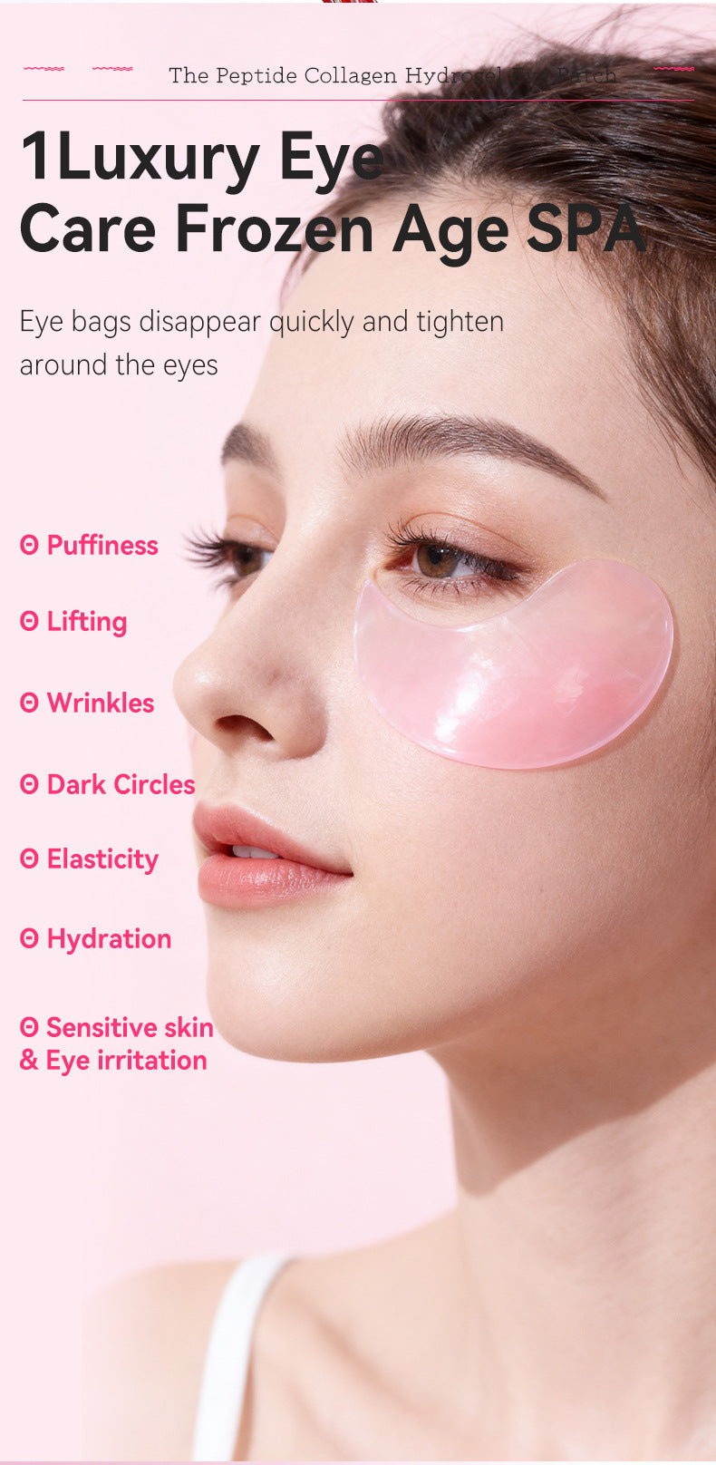 TikTok Viral Collagen Hydrogel Eye Patches (60 Pcs) – Depuffing, Hydrating & Brightening Eye Masks