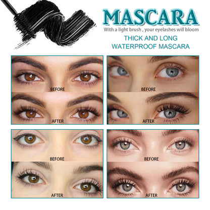 Jaysuing Lengthening & Volumizing Black Mascara – Long-Lasting, Smudge-Proof Curl & Definition