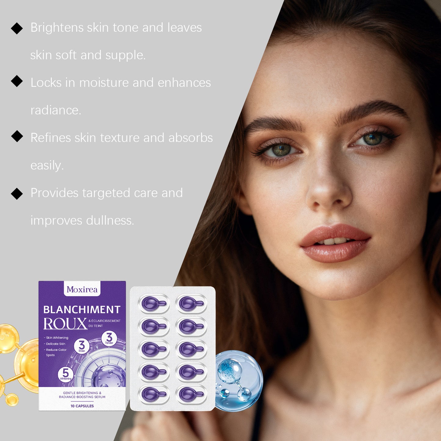 TikTok Best Seller – Moxirea Brightening & Hydrating Facial Serum Capsules