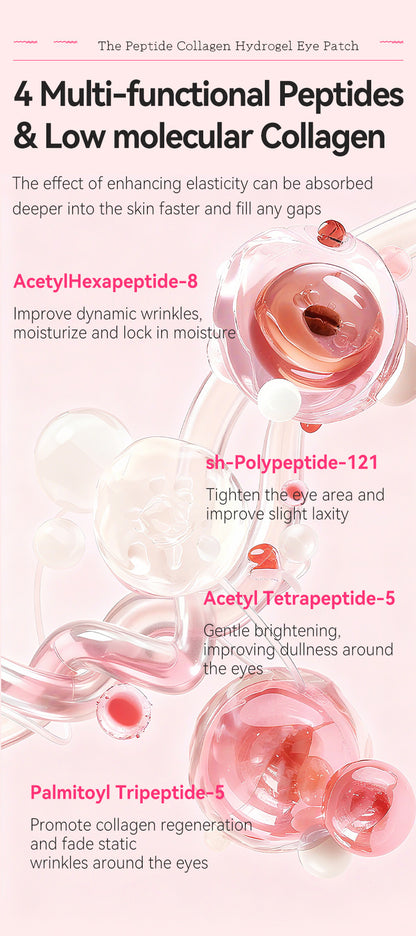 TikTok Viral Collagen Hydrogel Eye Patches (60 Pcs) – Depuffing, Hydrating & Brightening Eye Masks