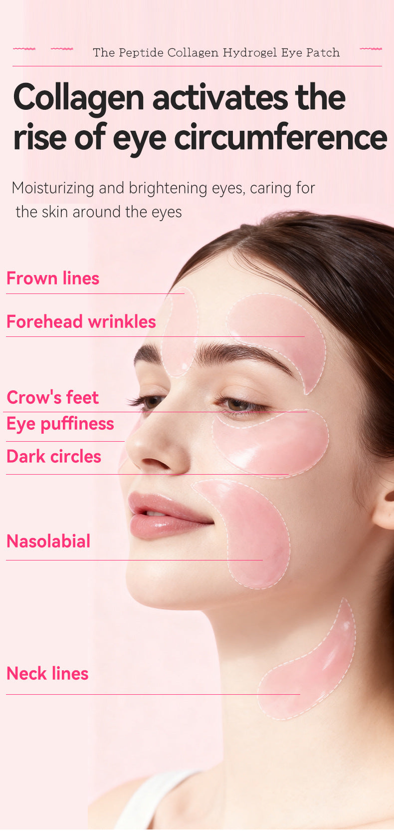 TikTok Viral Collagen Hydrogel Eye Patches (60 Pcs) – Depuffing, Hydrating & Brightening Eye Masks