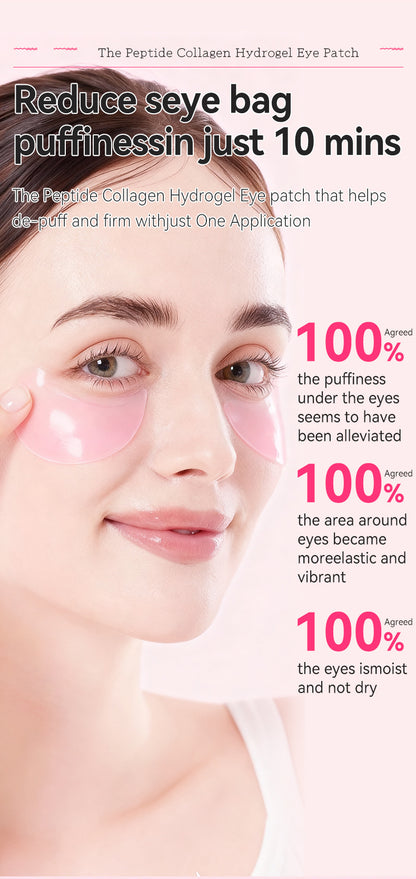 TikTok Viral Collagen Hydrogel Eye Patches (60 Pcs) – Depuffing, Hydrating & Brightening Eye Masks