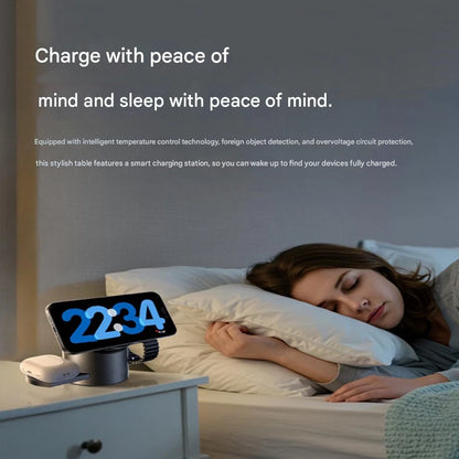 3-in-1 Magnetic Wireless Charger with Electric Pop-Up | Qi2 Certified