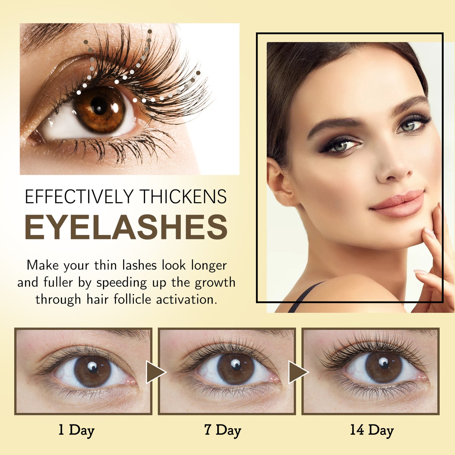 EELHOE Eyelash Growth Serum – Lengthening, Curling, Moisturizing Lash & Brow Enhancer (20ml + 2 Brushes)