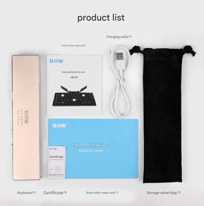TikTok Hot Sale | BOW Foldable Bluetooth Keyboard – Portable Universal Keyboard for iPad, Android, Xiaomi & Smartphones