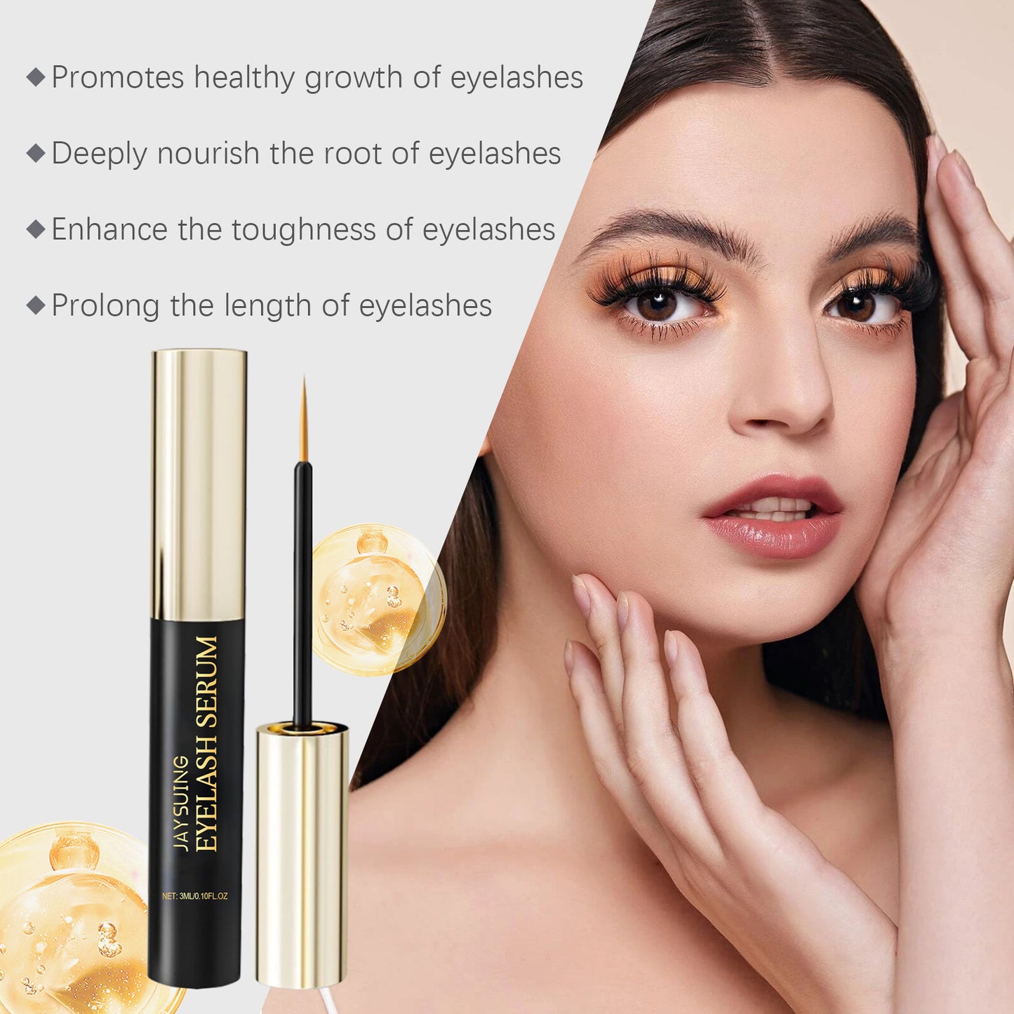 JAYSUING Black Mascara – Thickening, Curling & Moisturizing, Natural Everyday Wear, Non-Smudging Formula