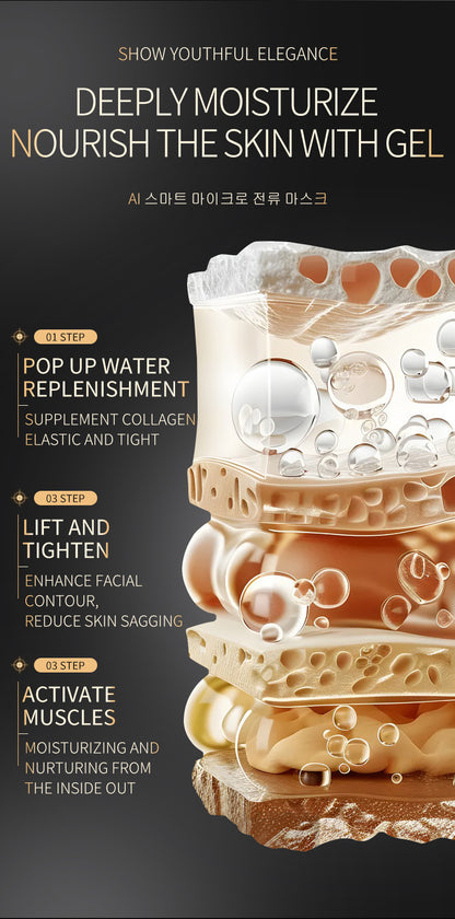 TikTok Hot Sell | AI Smart Microcurrent Collagen Face Mask – Deep Hydration, Firming & Anti-Wrinkle Skin Care