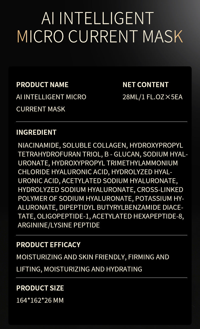 TikTok Hot Sell | AI Smart Microcurrent Collagen Face Mask – Deep Hydration, Firming & Anti-Wrinkle Skin Care