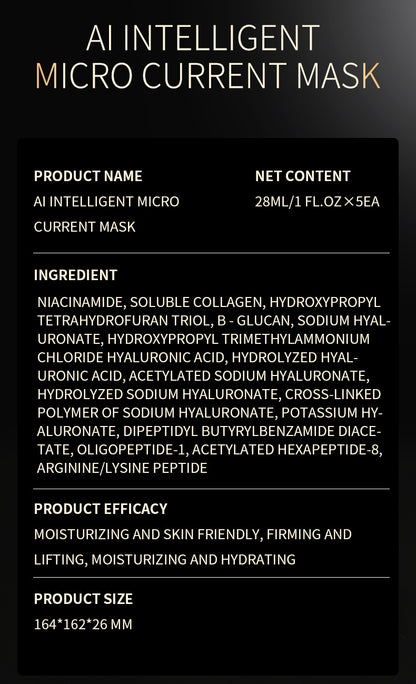 TikTok Hot Sell | AI Smart Microcurrent Collagen Face Mask – Deep Hydration, Firming & Anti-Wrinkle Skin Care