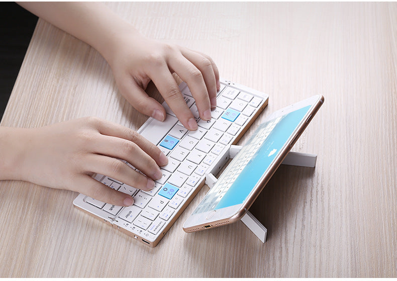 TikTok Hot Sale | BOW Foldable Bluetooth Keyboard – Portable Universal Keyboard for iPad, Android, Xiaomi & Smartphones
