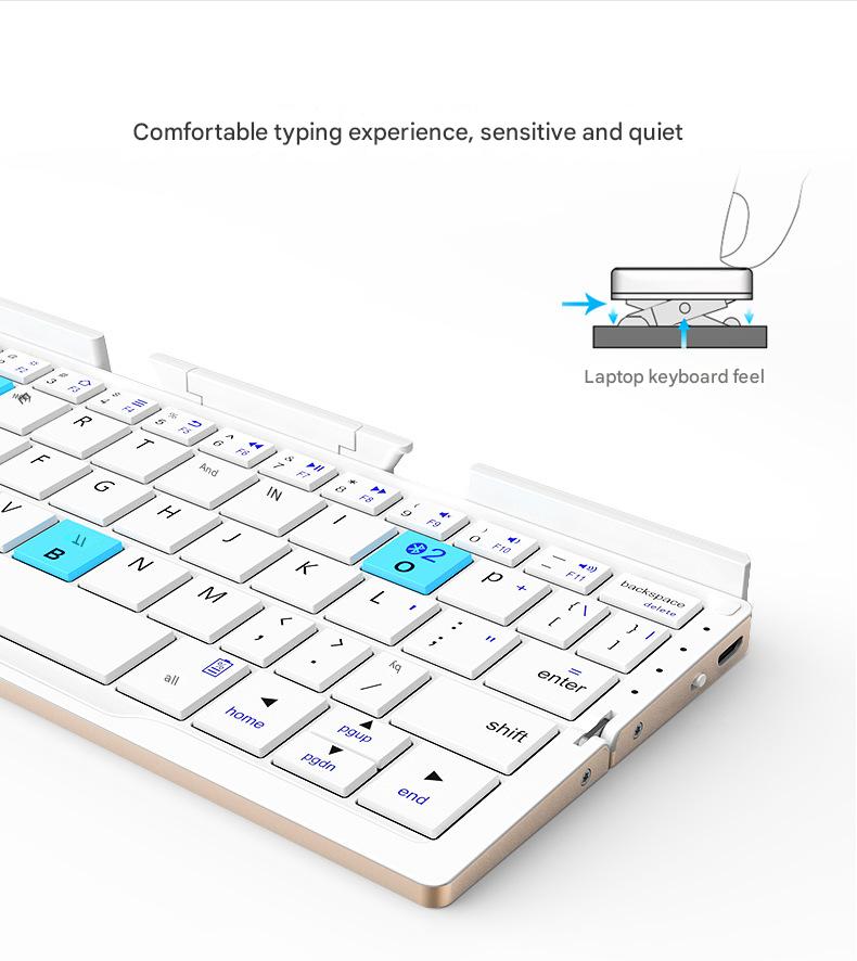 TikTok Hot Sale | BOW Foldable Bluetooth Keyboard – Portable Universal Keyboard for iPad, Android, Xiaomi & Smartphones