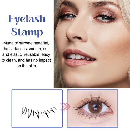 EELHOE DIY Eyelash Stamp – Silicone Lash Stamp Tool, Reusable, Waterproof & Smudge-Proof for Effortless Eye Makeup