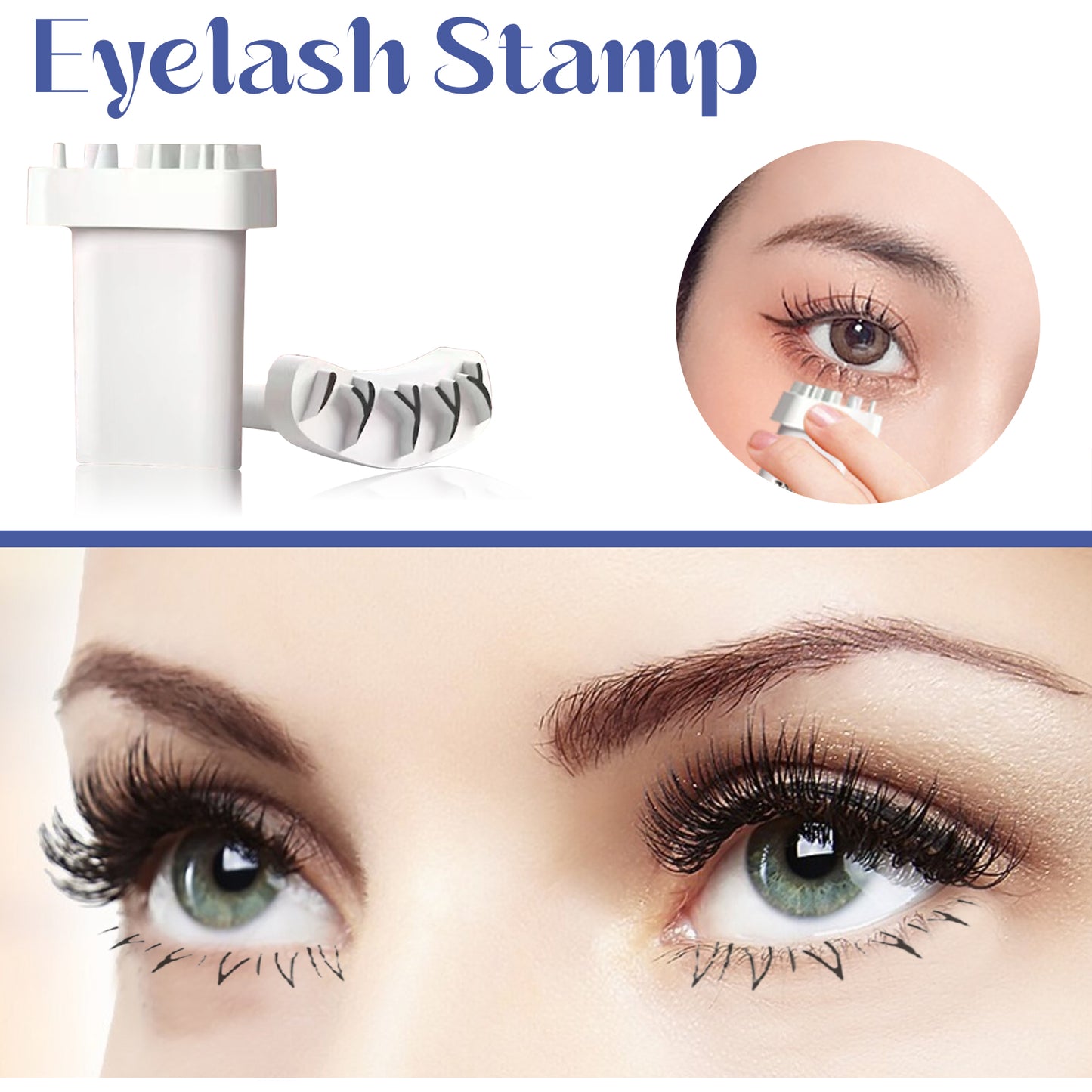 EELHOE DIY Eyelash Stamp – Silicone Lash Stamp Tool, Reusable, Waterproof & Smudge-Proof for Effortless Eye Makeup