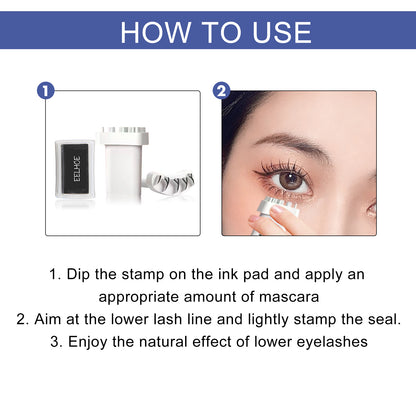 EELHOE DIY Eyelash Stamp – Silicone Lash Stamp Tool, Reusable, Waterproof & Smudge-Proof for Effortless Eye Makeup