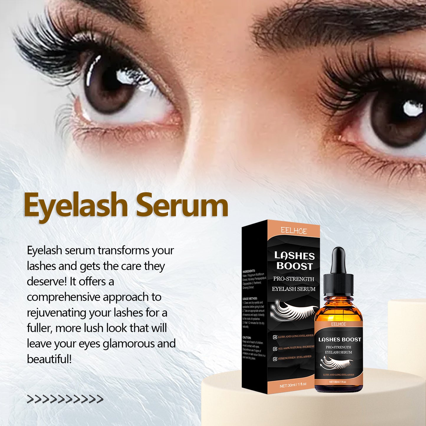 EELHOE Lash Growth Serum – Nourishing & Lengthening Mascara | Thicker, Darker, Fuller Lashes