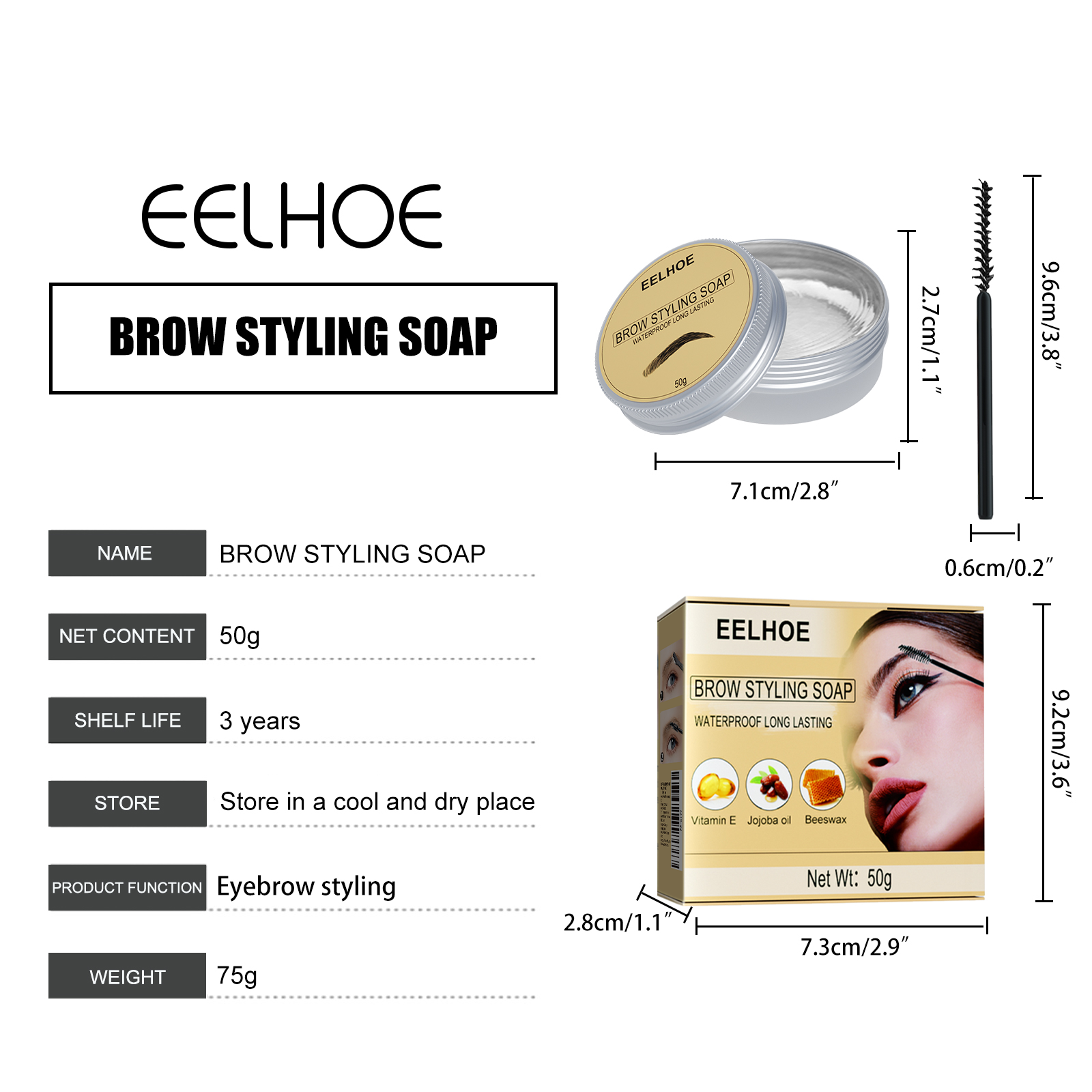 EELHOE Clear Brow Styling Gel