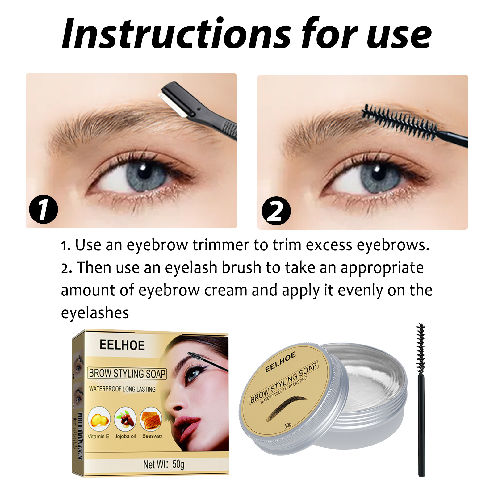 EELHOE Clear Brow Styling Gel