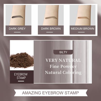 EELHOE Lazy Brow Stamp Kit (Black Box) | Waterproof Brow Powder & Hairline Filler