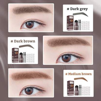 EELHOE Lazy Brow Stamp Kit (Black Box) | Waterproof Brow Powder & Hairline Filler